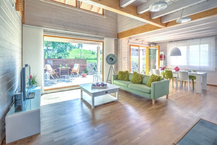 KONTIO log homes — view onto the terrace