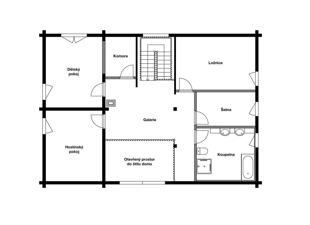 KONTIO log homes — loft floor plan