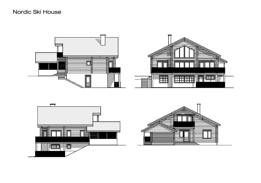 Luxury KONTIO log home, 2D visualisation