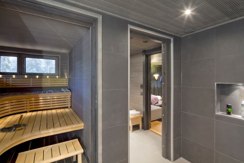 A sauna is a traditional part of Finnish KONTIO log homes