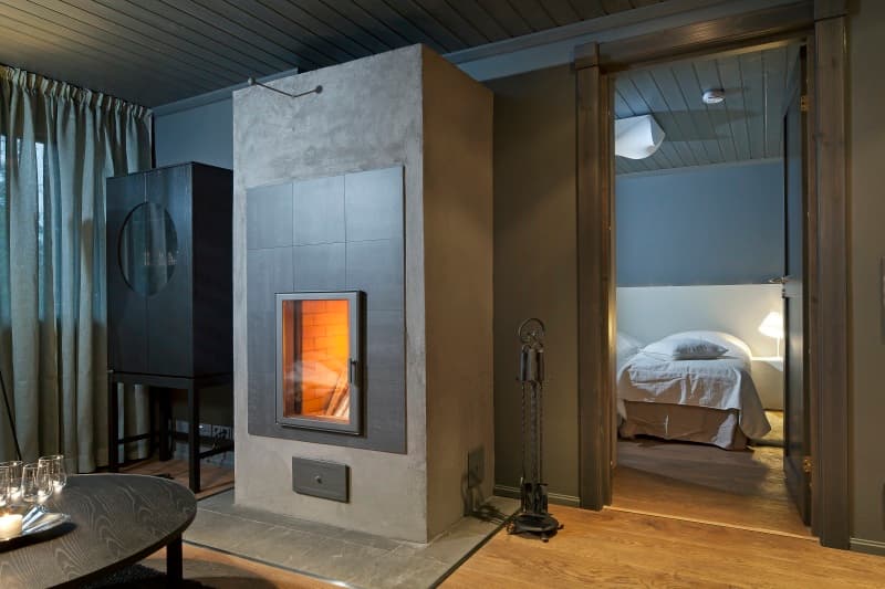 Luxury KONTIO log home, wood-burning stove