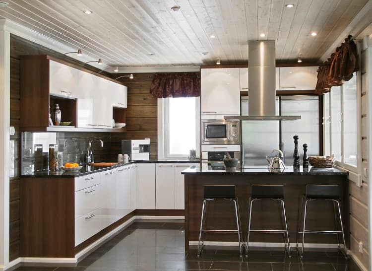 Recreational KONTIO log home, kitchen