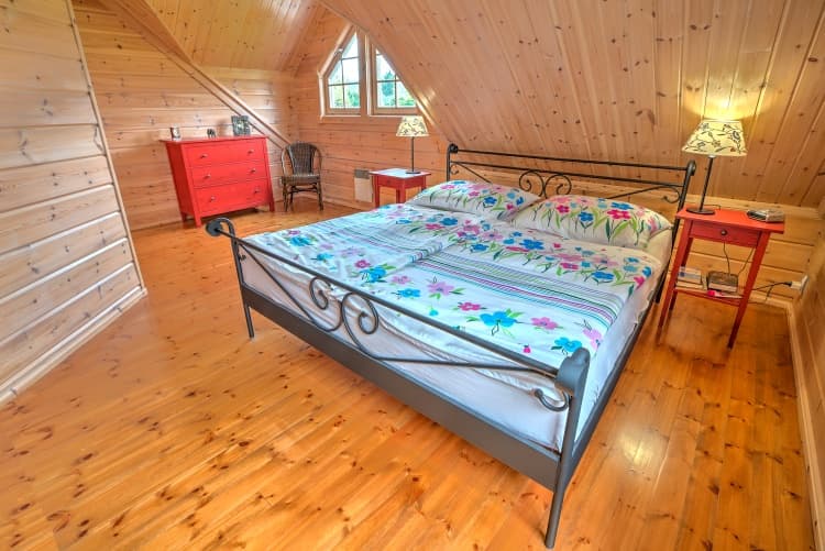 KONTIO log homes — UVA model — bedroom