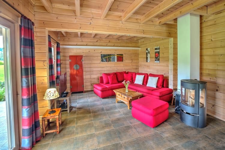 KONTIO log homes — UVA model — living room
