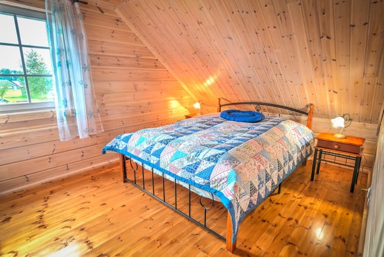 KONTIO log homes — UVA model — guest room