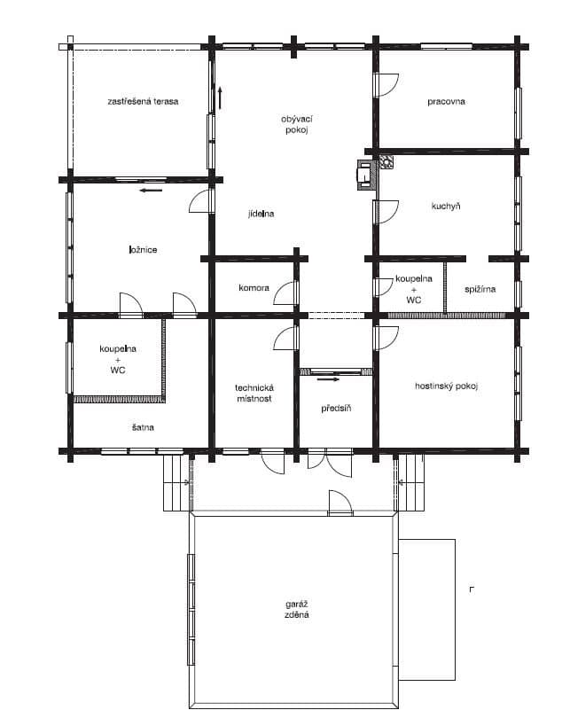 KONTIO log home, floor plan