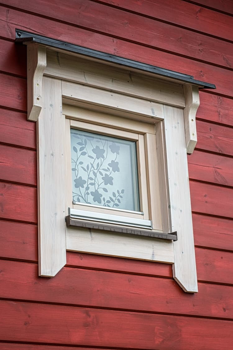 Kontio log home, window detail