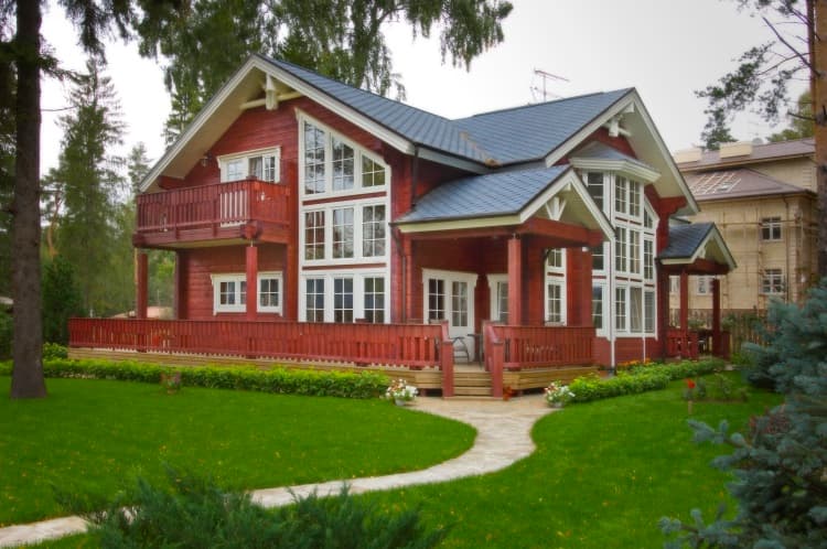 KONTIO log homes, Falun red 1