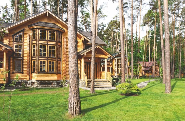 KONTIO Ulmus model log homes, round-log