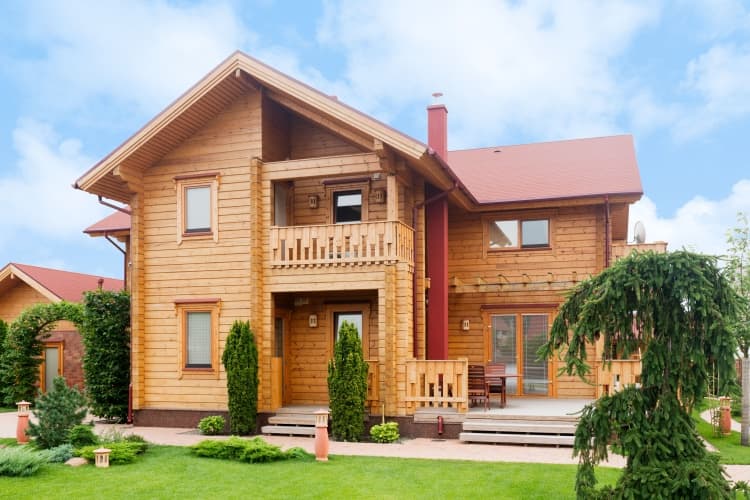 KONTIO Ulmus log homes, natural stain 6