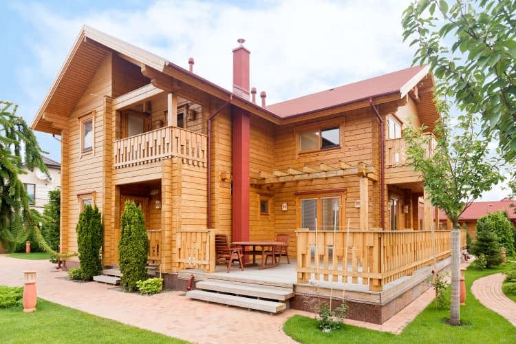 KONTIO Ulmus log homes, natural stain 8