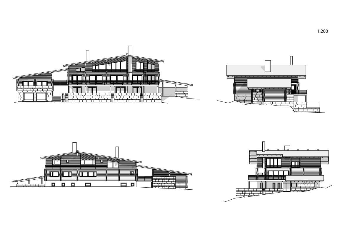 KONTIO log homes — Villa Copperhill, 2D model