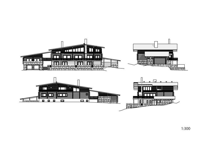KONTIO log homes — Villa Copperhill, 2D model — 2