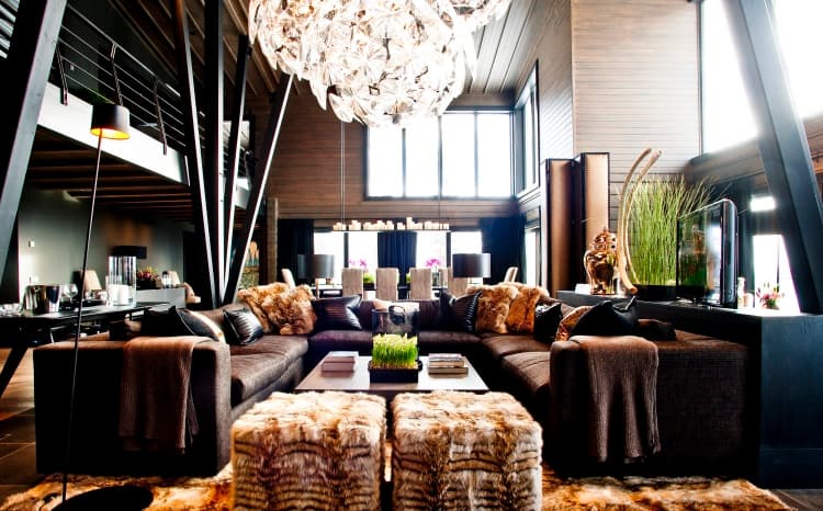 KONTIO log homes, Villa Copperhill, lounge