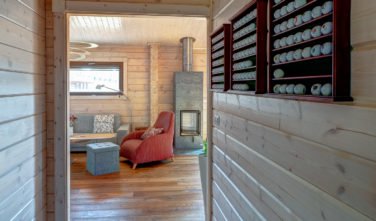 Dřevostavby Kontio bungalov na Moravě chodba