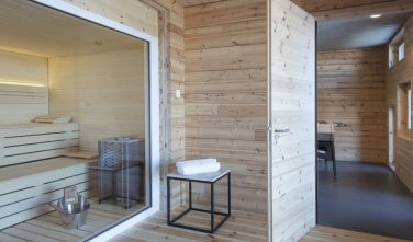 Dřevostavby KONTIO rodinný dům ve Valais sauna
