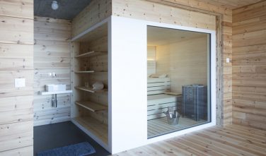 Dřevostavby KONTIO rodinný dům ve Valais sauna