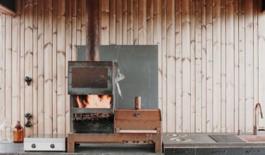 Dřevostavby KONTIO - Projekt Ö - moderní vila na ostrově - obývací pokoj